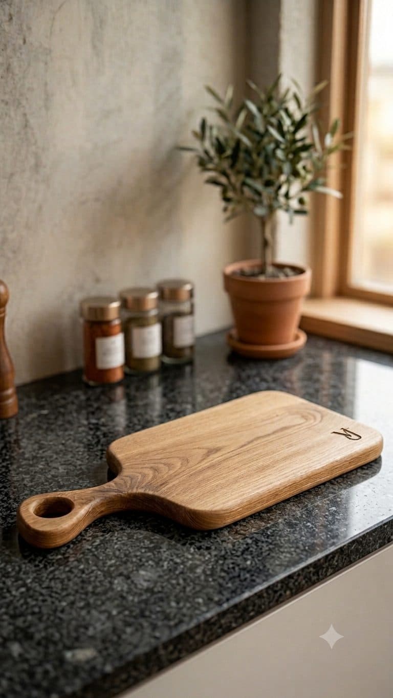 Serveringsbrett i heltre eik 35x20x2,5cm (serv 009)