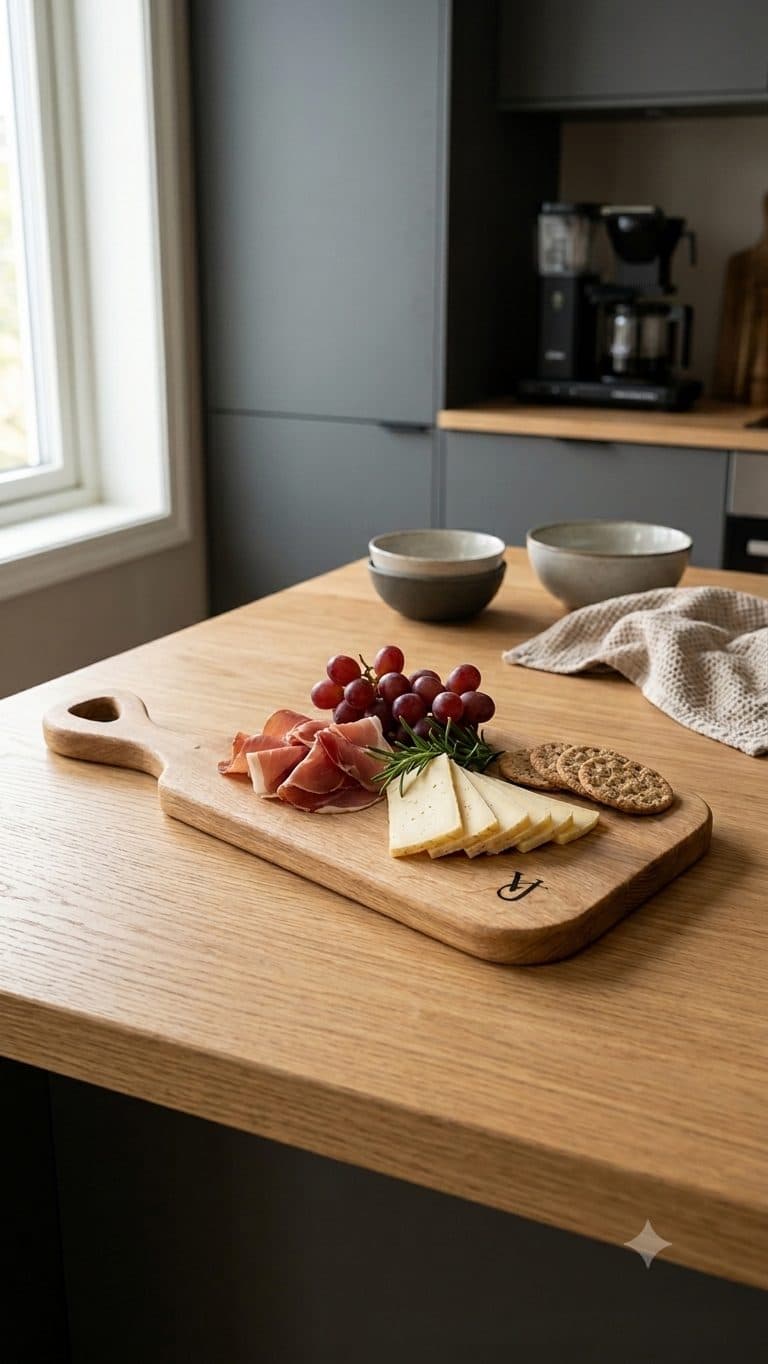 Serveringsbrett i heltre eik 30x20x2,5cm (serv 003)