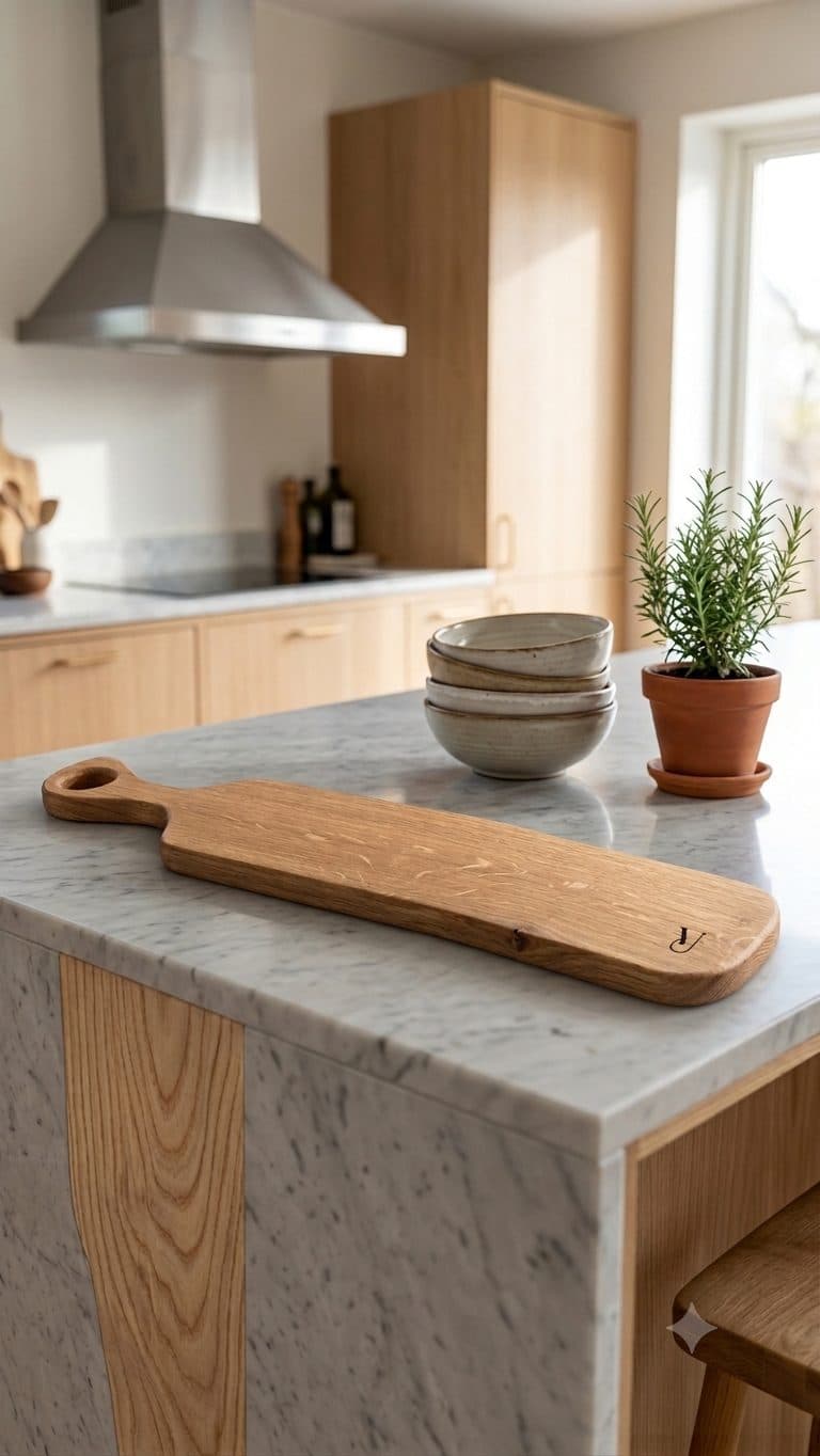Serveringsbrett i heltre eik 46x12x2,5cm (serv 008)