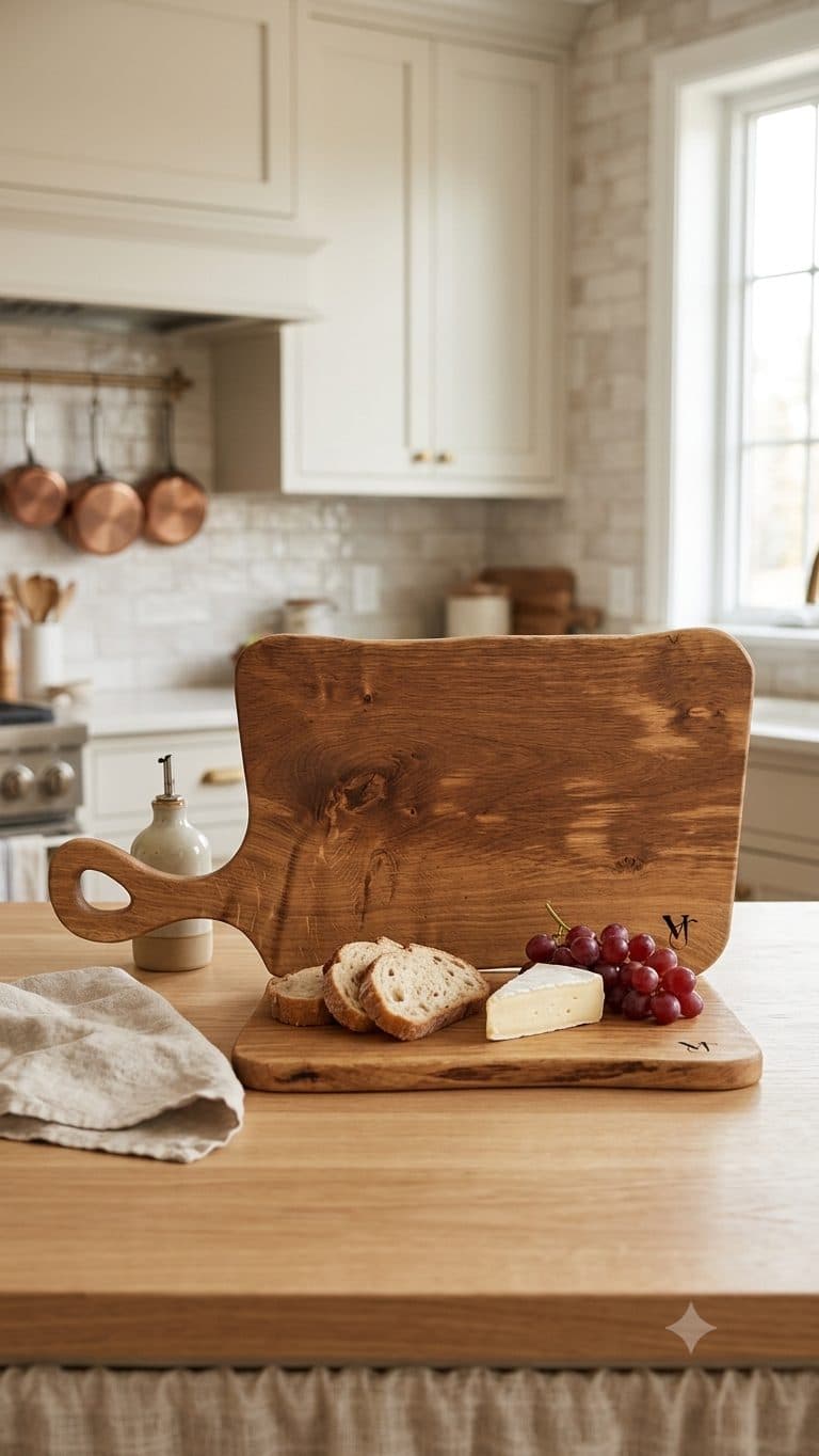 Serveringbrett i heltre eik 37x25x2,5cm (serv 002)